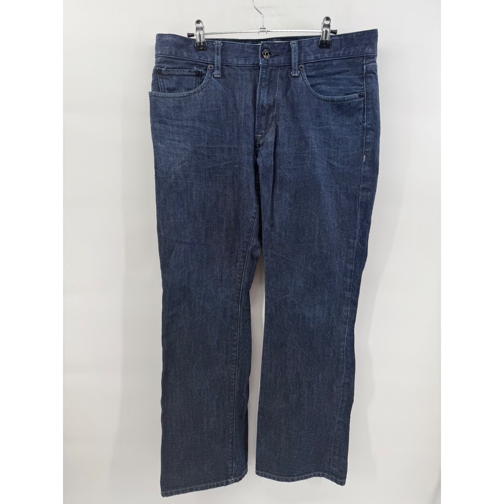 Express Jeans Rocco Slim Fit Boot Cut Dark Wash Denim Mens 32x30 100% Cotton